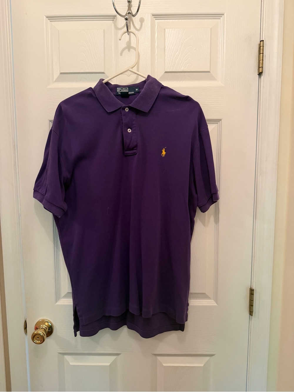 Polo by Ralph Lauren Purple Polo Shirt with Yellow Logo